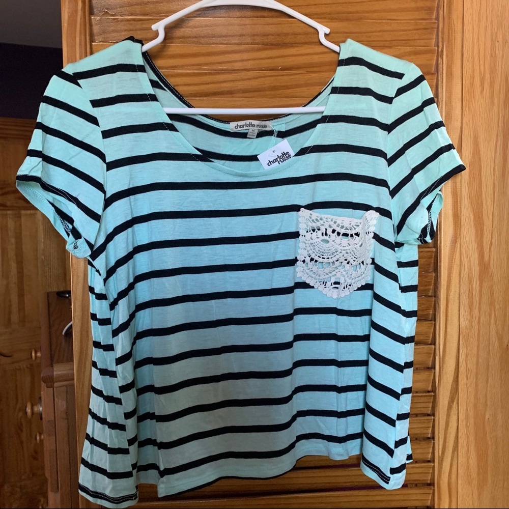 Charlotte Russe | Striped Crop Tee